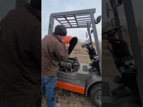 Toyota Forklift 6000# propane.  Keith Cundy Jan 20 online auction Huron SD www.benmeyerauctions.com