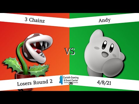 Losers Round 2 - 3 Chainz (Piranha Plant) Vs. Andy (Kirby) - CGAEC 4/8/21