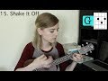 4 basic chords, 24 Taylor Swift songs on ukulele
