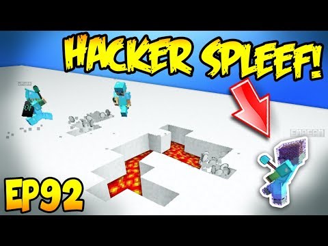 HACKER FORCED TO PLAY SPLEEF OR PERM BAN - Minecraft Hacker Trolling EP92