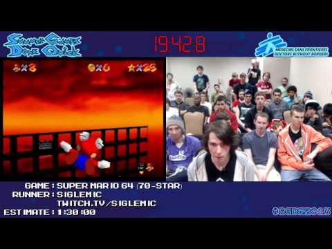 Super Mario 64 :: SPEED RUN (70-Star in 0:51:02) ft. 16-Star Race #SGDQ 2013