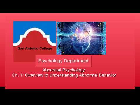 Abnormal Psychology: Ch. 1 Overview to Understanding Abnorma