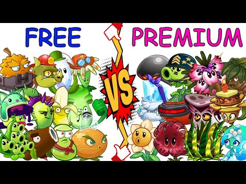 Team FREE vs PREMIUM -  Who Will Win ?  PvZ 2 v10.0.1 Team Plant vs Team Plant
