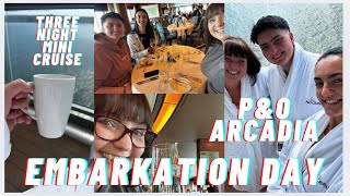 Embarkation day, P&O Arcadia. Three night cruise to Belgium