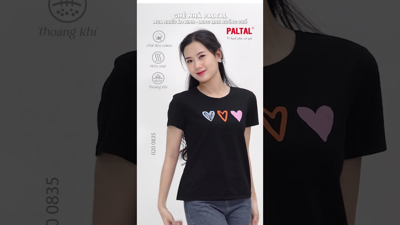 Áo thun nữ tay ngắn Form Suông chất cotton siêu mát 020p 0835