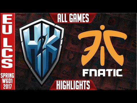 H2k vs Fnatic All Games Highlights - EU LCS W6D1 Spring 2017 - H2k vs FNC All Games