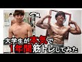 【筋トレ】大学生が1年間本気で筋トレした結果【ビフォーアフター】Body Transformation