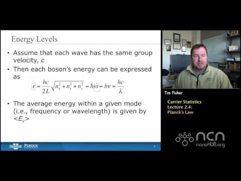 nanoHUB-U Thermal Energy at the Nanoscale L2.4: Carrier Statistics - Planck's Law