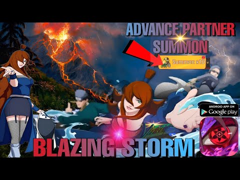 Blazing Storm Opening 40 Advance Partner Summon X10🔥 New Naruto ARPG online game 2023 - android