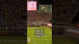 Virginia Tech honored Jimmy Buffett at the football game by playing Margaritaville #shorts