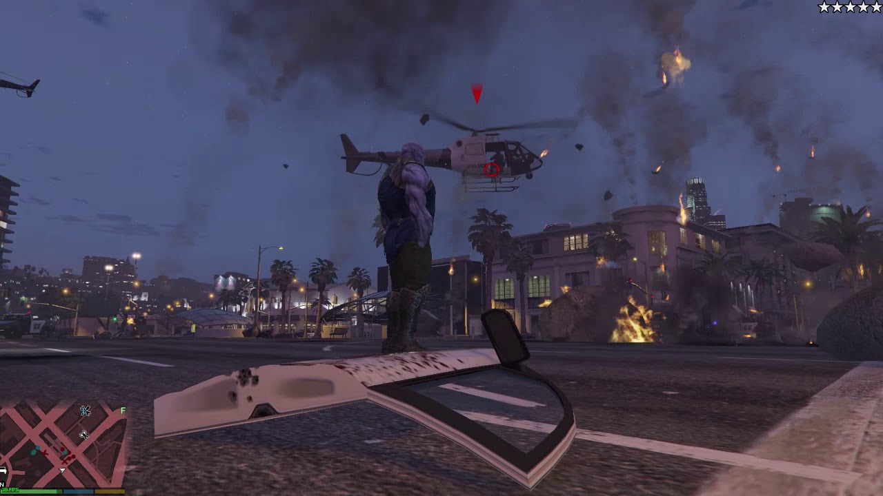 GTA V Thanos script mod - Meteor throw - YouTube