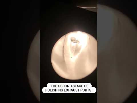"Polishing power. 1500HP 2JZ Exhaust Port- Hilarious 5sec Sound Clip #porting #portingpolish #shorts