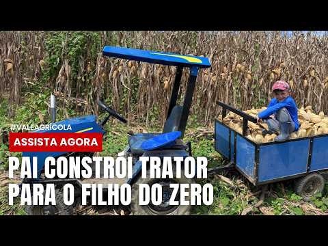 Pai constrói trator do zero para o filho de 5 anos - e ficou incrível!
