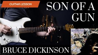 Bruce Dickinson - Son Of A Gun (guitar lesson :: tutorial)