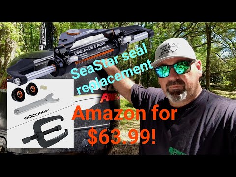 Replacing seals on SeaStar hydraulic steering with inexpensive Amazon seals @amazon @WestMarineInc