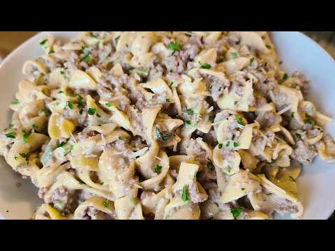 Homemade Ground beef stroganoff | A classic one pot dinner meal