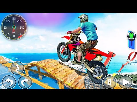 Bike Stunt Racing Tracks Simulator 3D - Mega Ramp Extreme Impossible Driving - Android GamePlay - YouTube