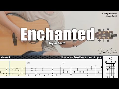 Enchanted - Taylor Swift | Fingerstyle Guitar | TAB + Chords + Lyrics