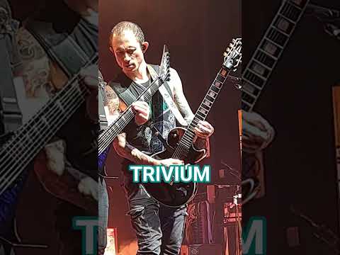 Matt Heafy perplexed by Corey Beaulieu. TRIVIUM. Newcastle #trivium #guitarsolo #guitar #metal