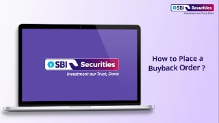 How to place a Buyback Order through SBI Securities Web Platform?