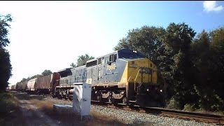 preview picture of video 'CSX Train 1 Strong Locomotive 92 Cars Long'