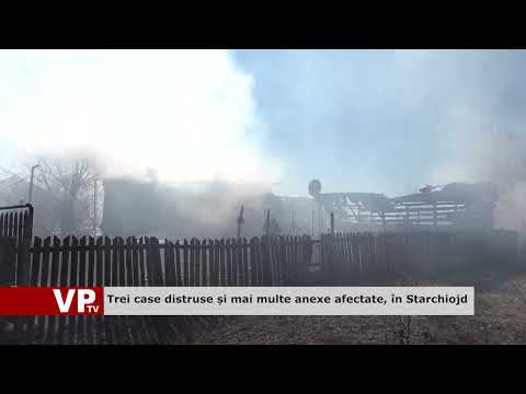 Trei case distruse și mai multe anexe afectate, în Starchiojd