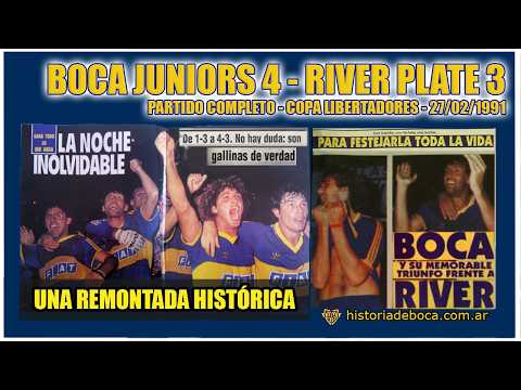 El histórico Boca 4-River 3 de 1991