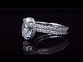 Natural Hidden Halo Pave Diamond Engagement Ring