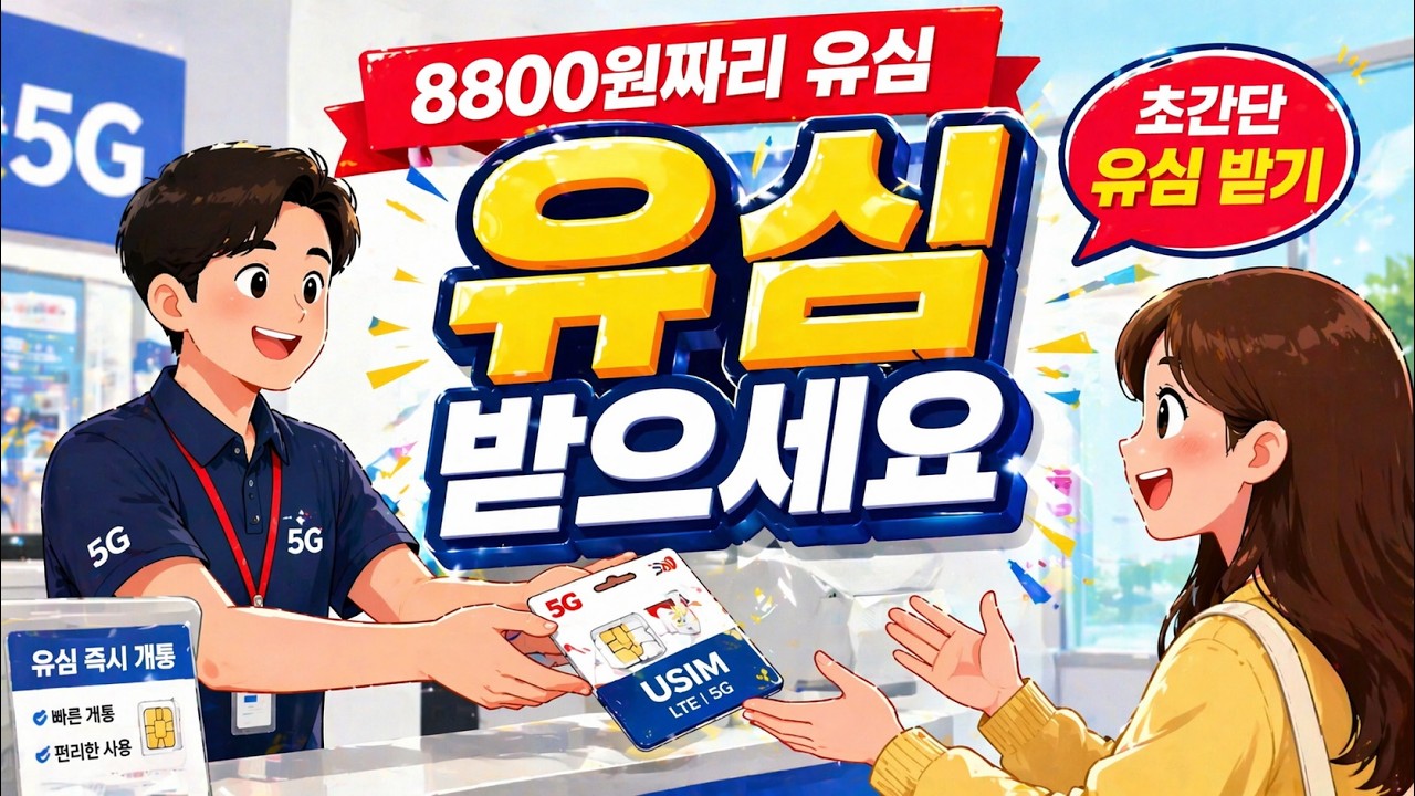 8800원 유심 받으세요