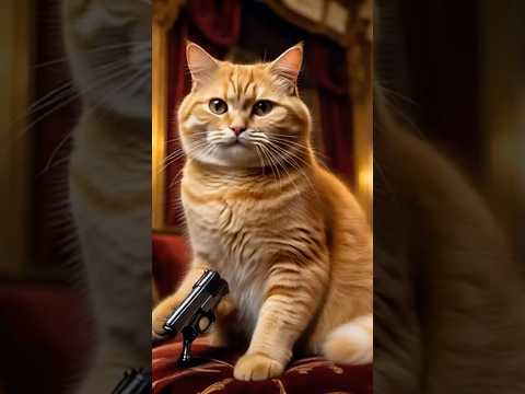 Billi Ne Goli Chala Di! 😂 | Cat With Gun | #Shorts #FunnyCat #CatShorts #FunnyVideo #Shorts