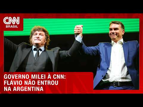 À CNN, governo Milei nega que Flávio tenha entrado na Argentina | BASTIDORES CNN