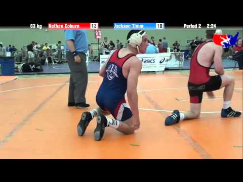 Nathan Coburn vs. Jackson Timm at 2013 ASICS University Nationals - FS