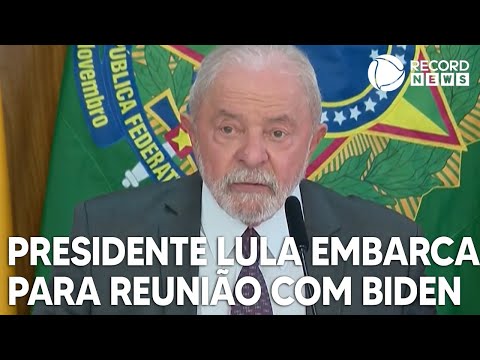 Presidente Lula embarca para reunião com Biden