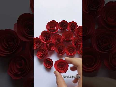 How to make a beautiful paper rose flower 🌹 #easydiy #papercrafts #paperflower #crafting #paperrose