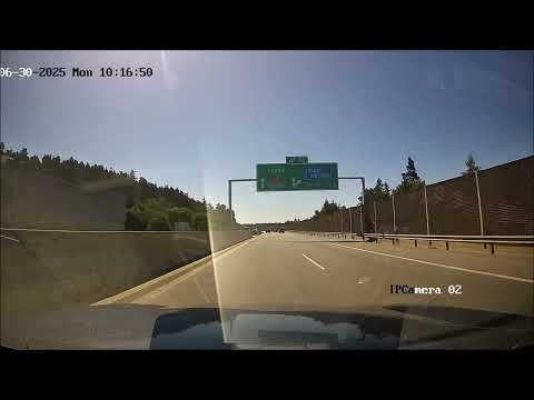 VYBRŽĎOVÁNÍ NA DÁLNICI D1 - PŘÍMO PŘED POLICISTY