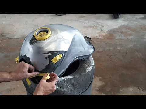 P.U + varnish p.u works ?!! painted tank motorcycle honda