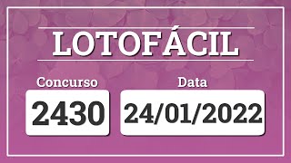 Capa de LOTOFÁCIL 2430