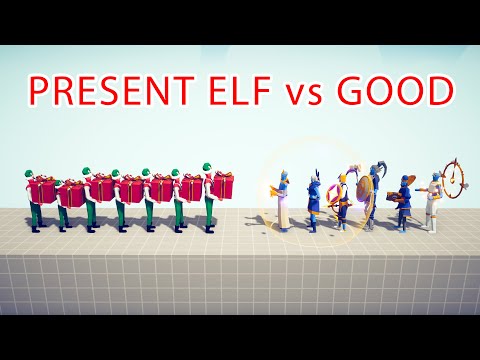PRESENT ELF Team vs GOOD Team - Totally Accurate Battle Simulator TABS