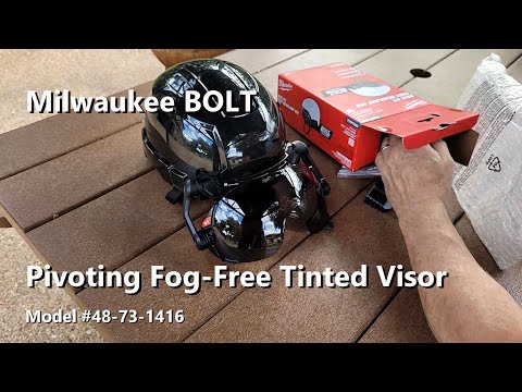 Milwaukee BOLT Pivoting Fog-Free Tinted Visor (Helmet Only), Gray - Model #48-73-1416