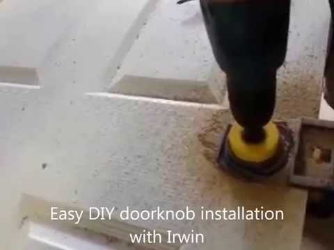 Drilling Door Knobs Holes with the Irwin Installation Kit