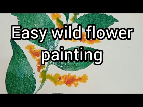 Easy wild flower painting | How to paint wild flower easily in watercolor