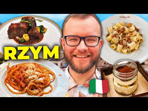 RZYM 2024: JEDZENIE ULICZNE i RESTAURACJE w Rzymie - makarony, pizza i tiramisu | GASTRO VLOG 682