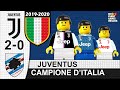 Juventus Sampdoria 2-0 • Serie A Lego • Juve Campione d'Italia 2019/20 • Gol e Sintesi • Highlights