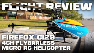 Firefox C129 4ch Flybarless Micro-Hélicoptère RC (RTF) avec Gyroscope 6 Axes (Orange)