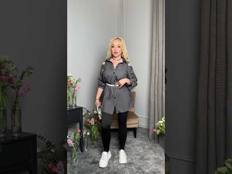 Летнее платье-рубашка джинсс длинным рукавом размеры норма и батал - фото 1 - id-p2199034401