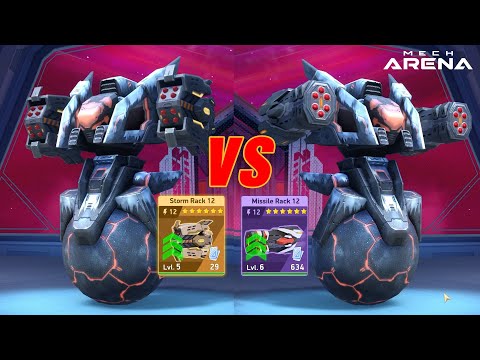 Which is mightier? Missile Rack 12 or Storm Rack 12? Mech Arena/ Nomad