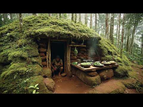 Primitive Skills: Building Underground Shelter And Handmade Crab Trap
