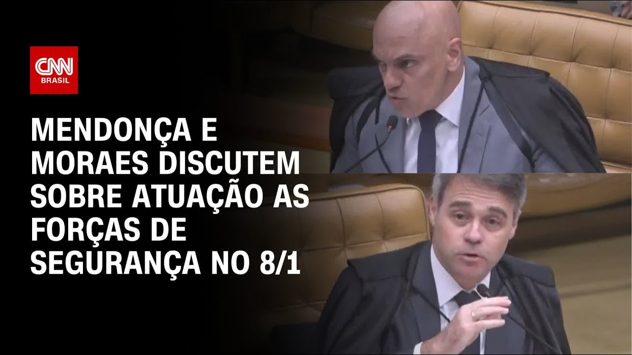 Mendonça e Moraes discutem sobre atuação as forças de segurança no 8/1 | LIVE CNN