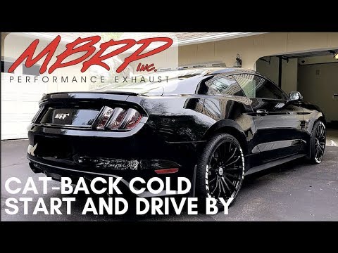 Mustang GT - MBRP Cat Back Exhaust. COLD START AND DRIVE BY