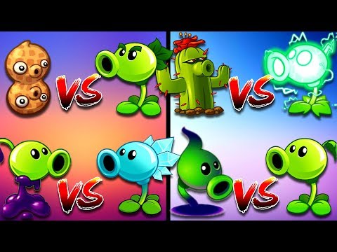 All Mixing Free vs Premium Plants Walkthrough with Battle and Hard Zombies